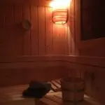 Sauna im Ferienhaus Spreewald Hugos Villa