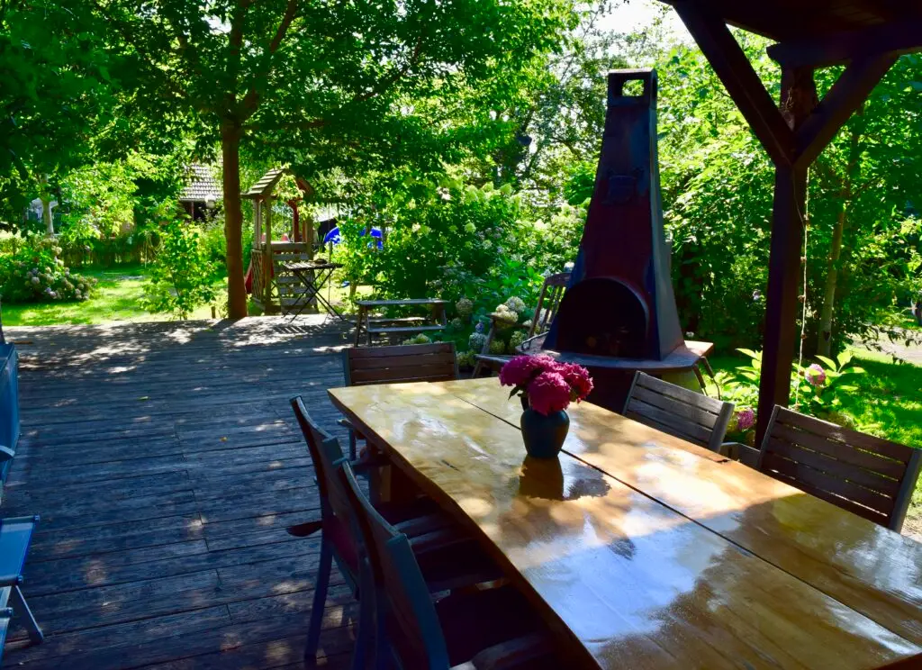 Terrasse Urlaub im Spreewald am Wasser Hugos Villa