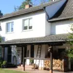 Ferienhaus Spreewald Badezimmer mit Gartenblick